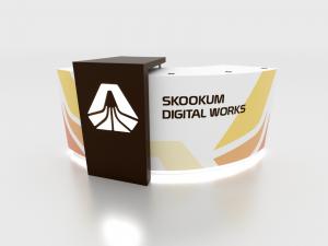 MOD-1585 Custom Trade Show Curved Reception Counter -- Image 1